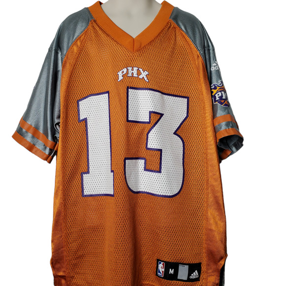Adidas NBA Phoenix Suns Jersey Youth 10-12 Medium Steve Nash 13 Orange Grey - Picture 1 of 7